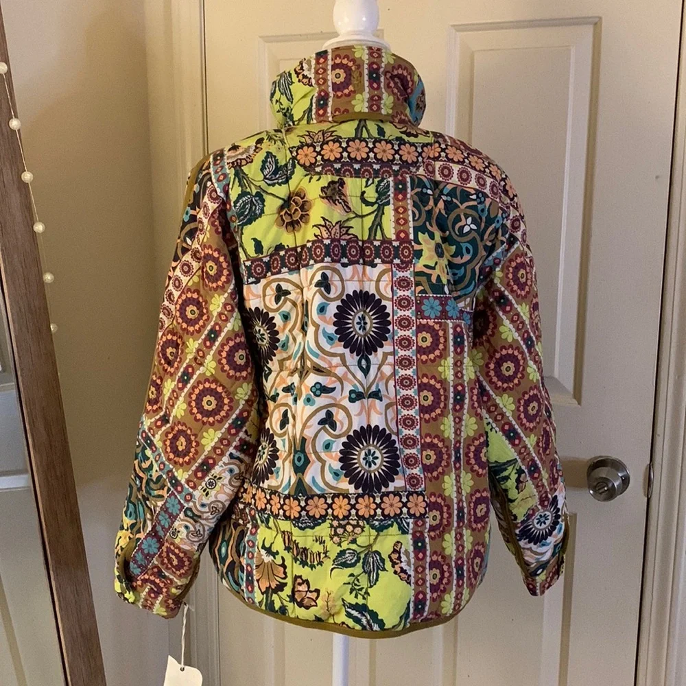 Free People Multicolor Patterned Puffer Jacket
